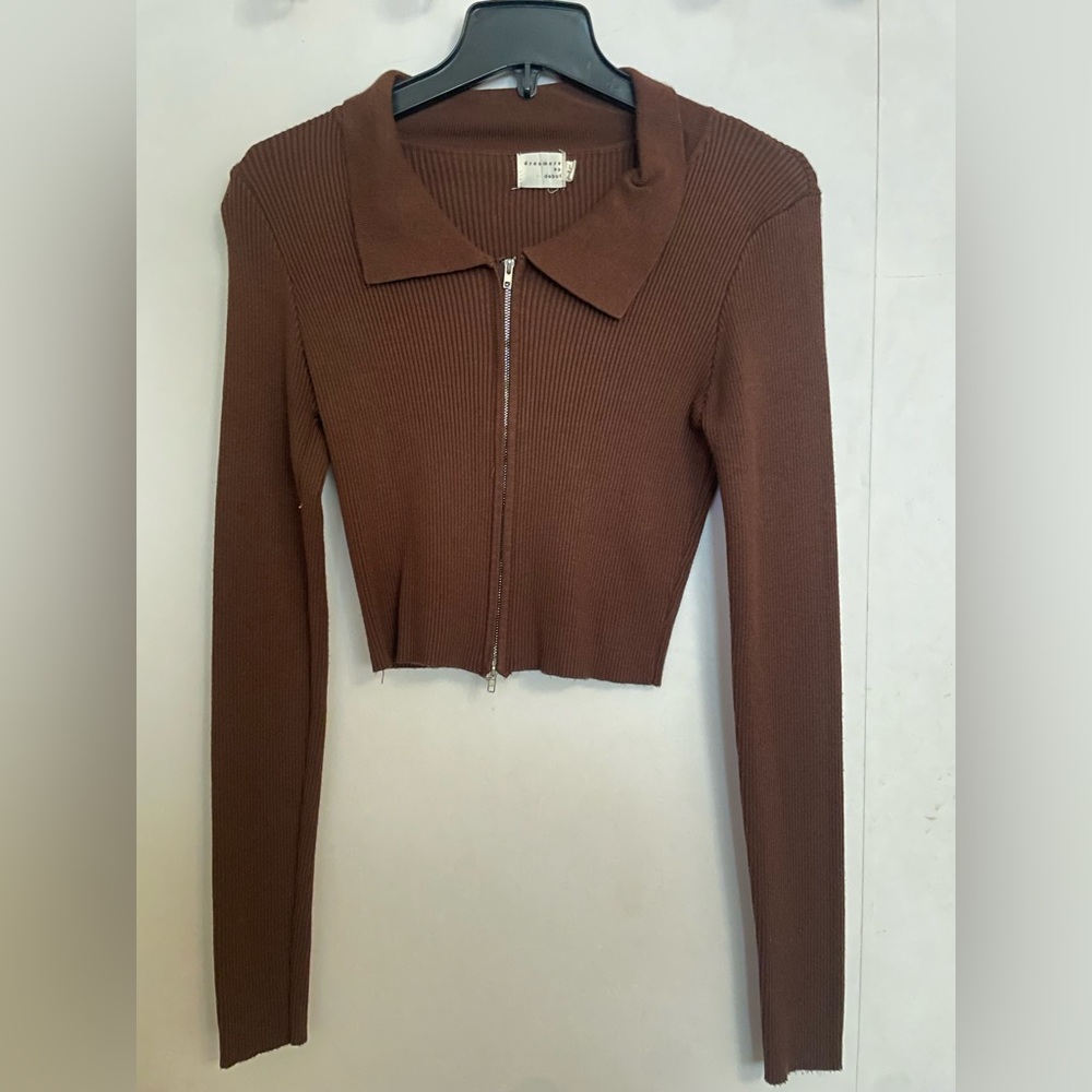 Dreamers by Debut Zip Up Sweater Top